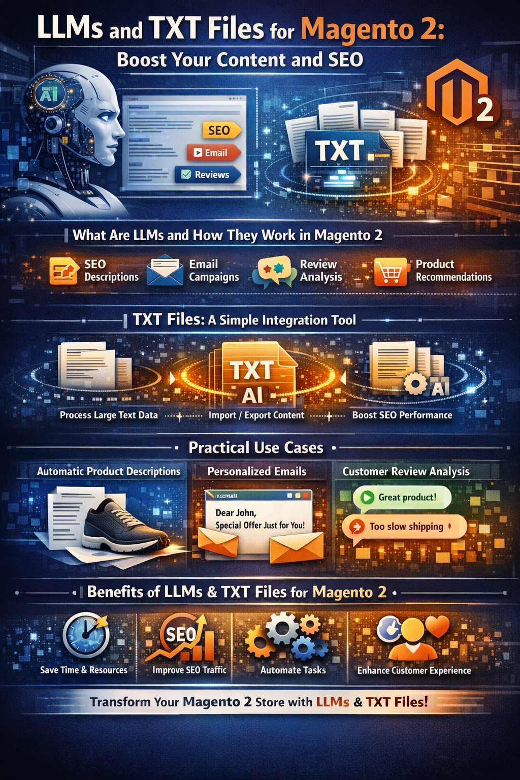 LLMs and TXT files integration for eCommerce lead generation in Magento 2