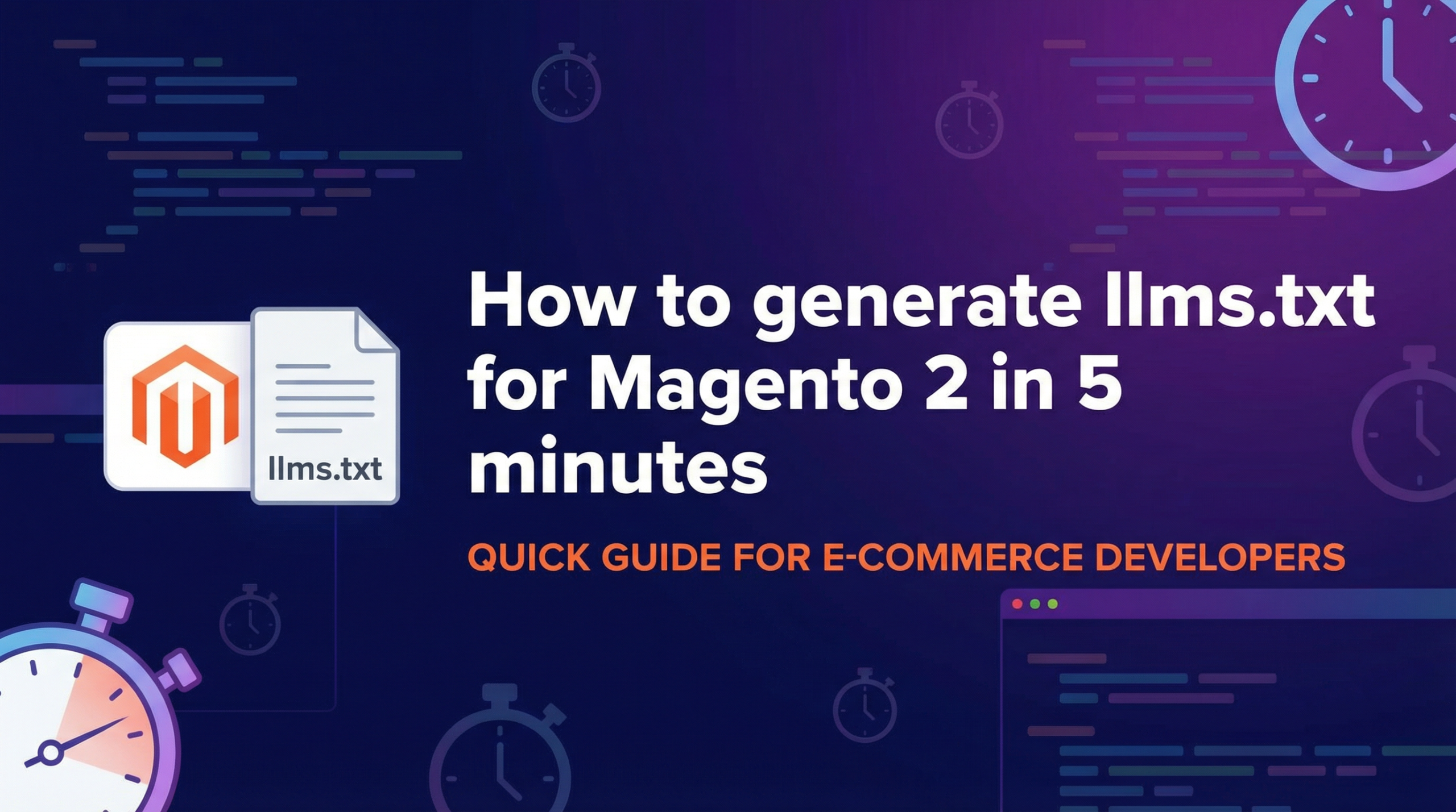 Tutorial: generate llms.txt file for Magento 2 to improve AI search visibility in ChatGPT and LLMs