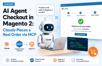 Claude AI agent places a real Magento 2 order via Model Context Protocol (MCP) — angeo/module-mcp-checkout demo