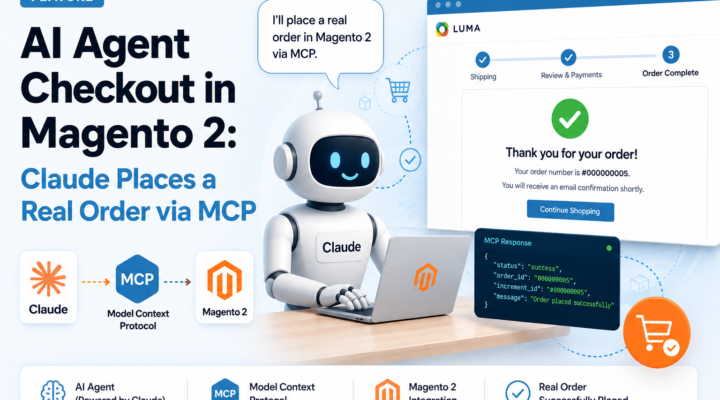Claude AI agent places a real Magento 2 order via Model Context Protocol (MCP) — angeo/module-mcp-checkout demo